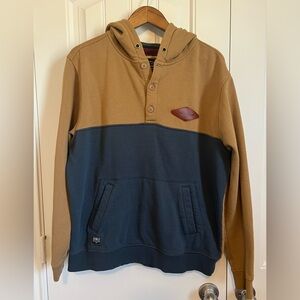 Men’s Kimes Ranch Hoodie Blue Tan Size Large